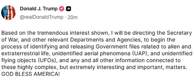 Trump Orders Pentagon to Release UFO Documents, Reigniting Speculation About Baba Vanga's Predictions