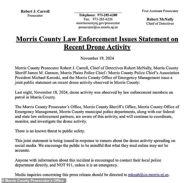 Mystery Surrounds New Jersey Drone Incidents as National Security Concerns Rise