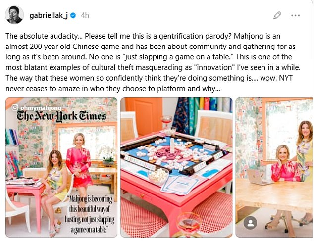 Gabriella Karefa-Johnson Accuses New York Times of Enabling 'Cultural Theft' in Article Featuring White Women Playing Mahjong for Their Business