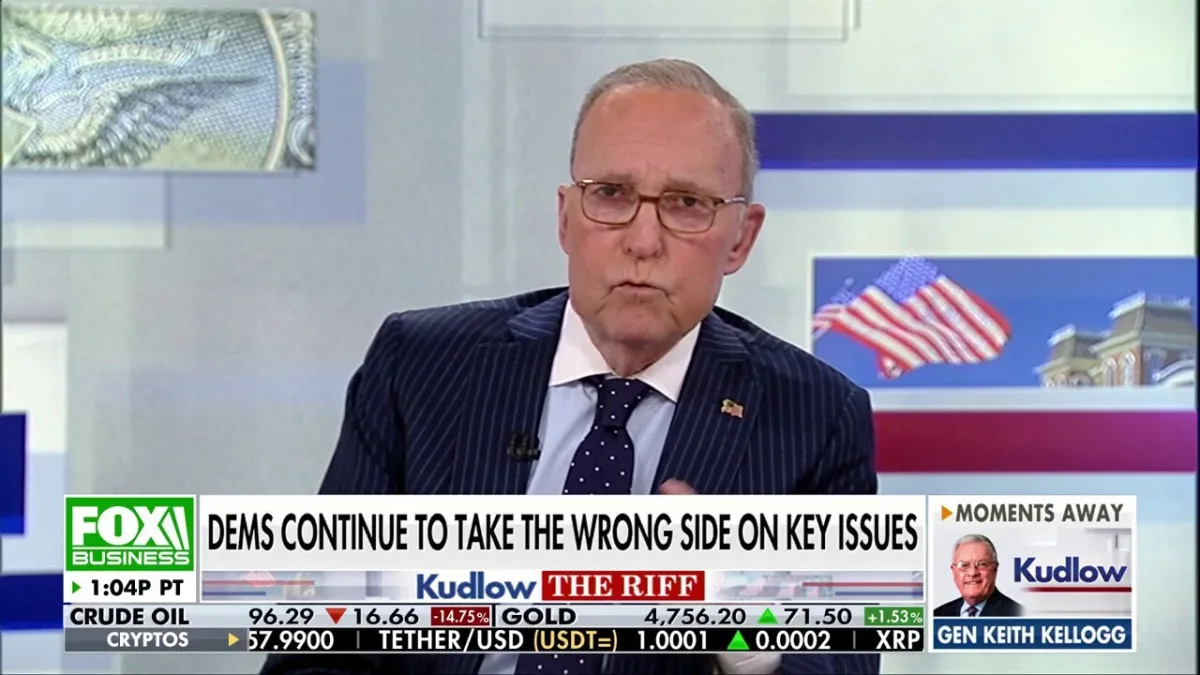 Kudlow Hails Operation Epic Fury as 'Decisive Blow' to Iran, Slams Democrats as 'Defeatist' in Major Policy Battles