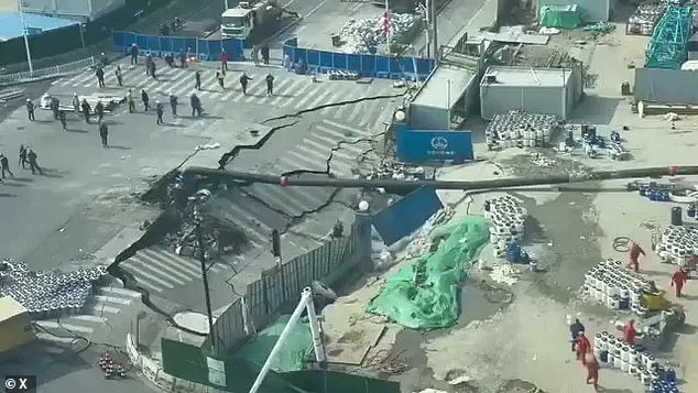 Shanghai Sinkhole Swallows Road During Metro Construction, Raising Safety Concerns