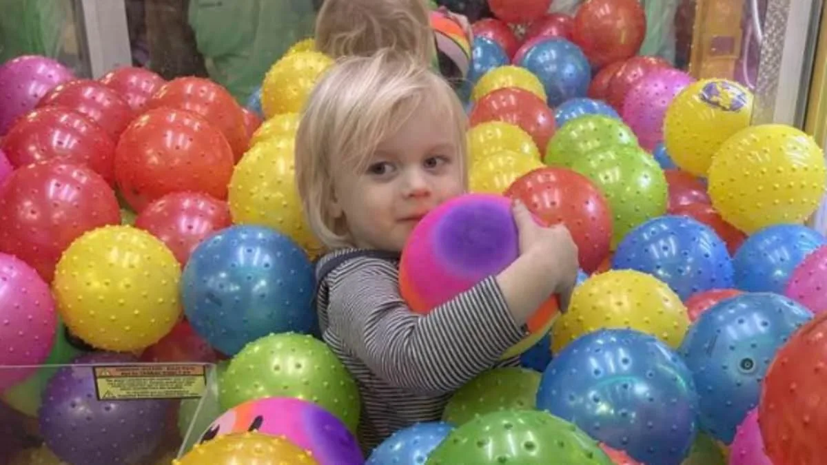 Two-Year-Old's Unlikely Claw Machine Adventure Sparks Laughter and Concern Across the Internet