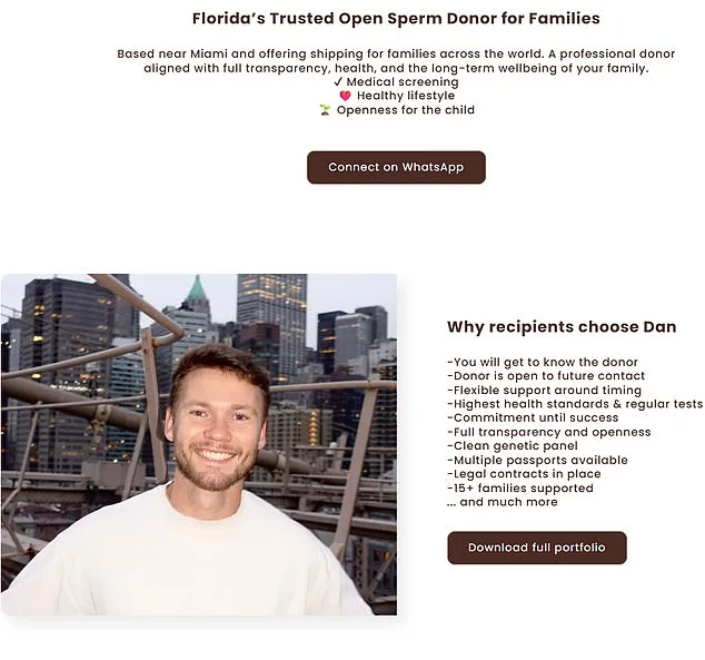 Donor Dan's Open Donor Association: Luxury Fertility Venture with High-Earning Potential