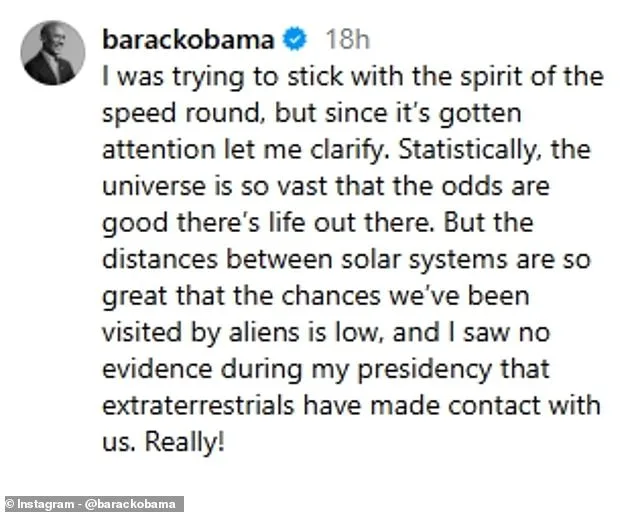 Obama Clarifies Alien Remarks, as Film Based on 1961 Abduction Claims Advances