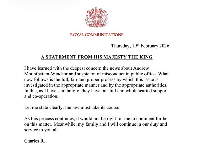 King Charles III Addresses Brother's Arrest, Stresses Rule of Law Amid Royal Family Distance