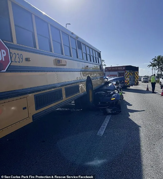Viral Video Shows High-Speed Jaguar Plowing Into School Bus in Fort Myers
