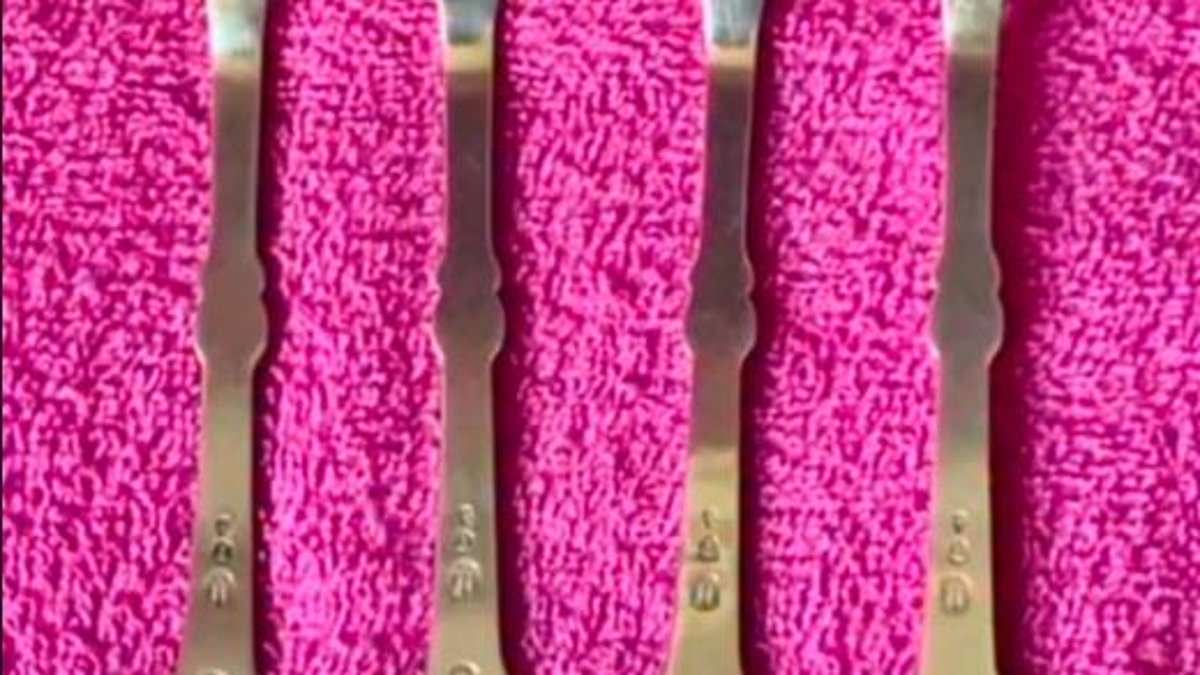 Viral TikTok Illusion: Pink Shapes Spark Debate Over Alien Slime or Forks