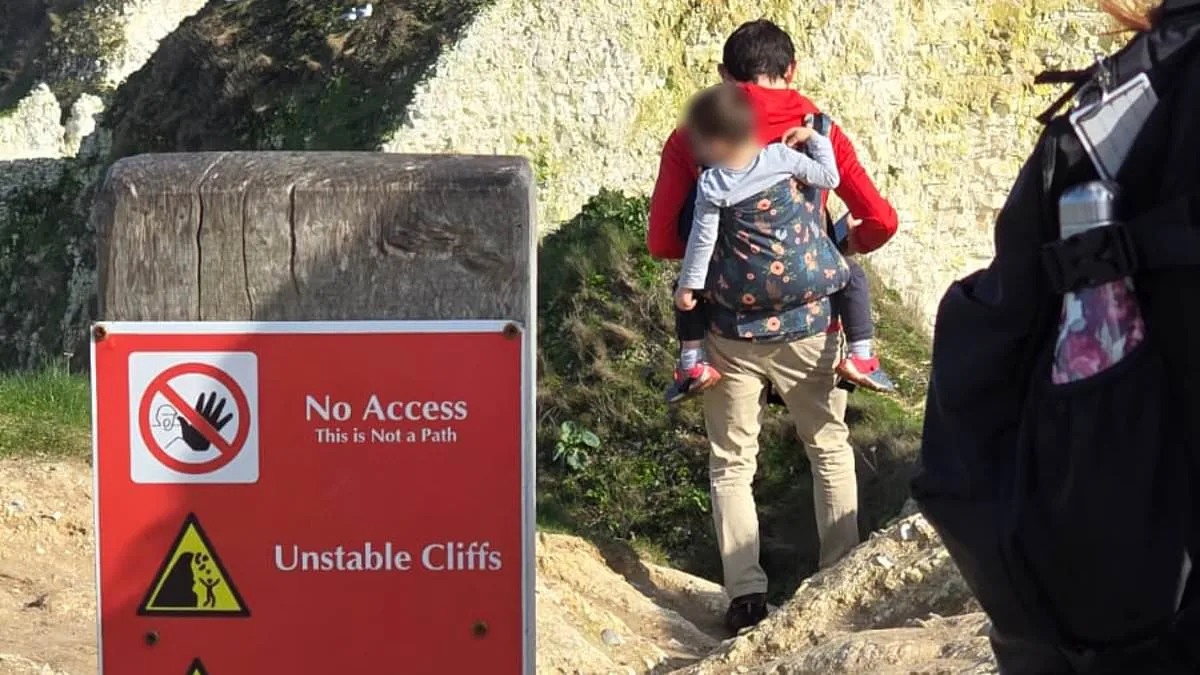 Father's Reckless Choice at Old Harry Rocks Avoids Tragedy