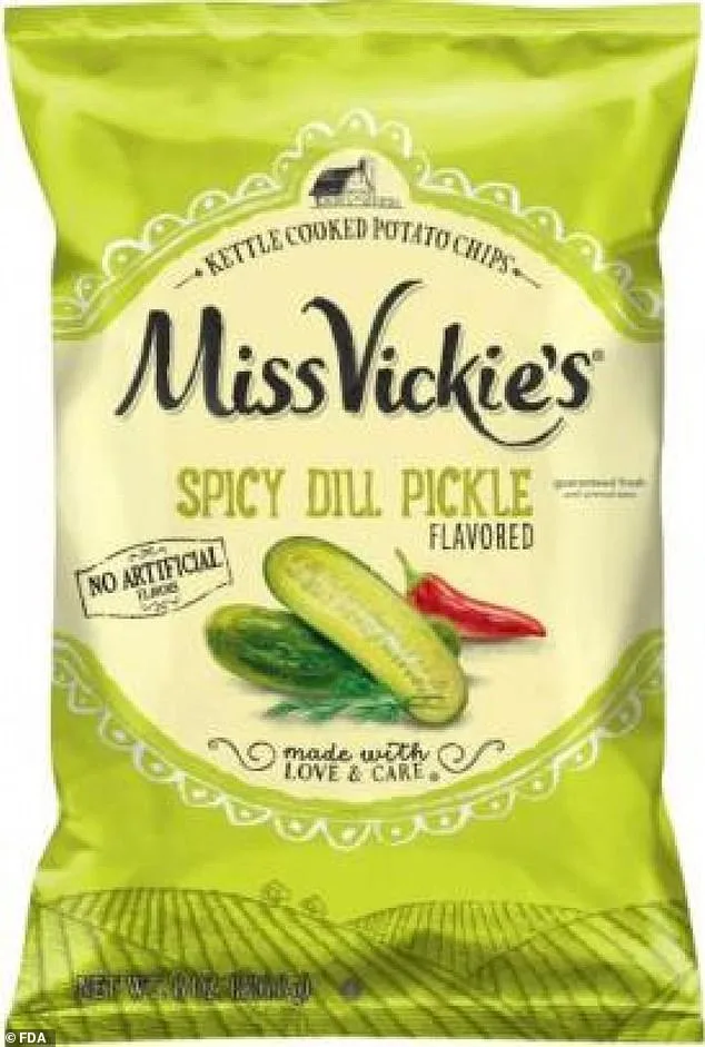 FDA Recalls Miss Vickie's Spicy Dill Pickle Potato Chips Over Hidden Milk Ingredient and Allergy Risk