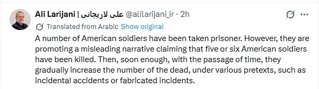 Pentagon Rejects Iran's Unverified Claims of U.S. Troop Captures, CENTCOM Condemns 'Lies and Deceptions