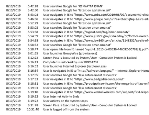 Correctional Officer's Suspicious Activities in Epstein's Final Days Spark Federal Investigation