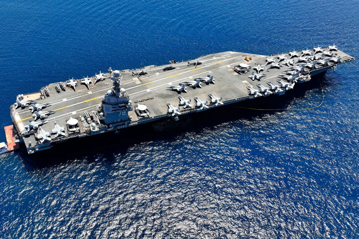 Fire Aboard USS Gerald R. Ford Contained: No Operational Disruption Despite Laundry Room Incident