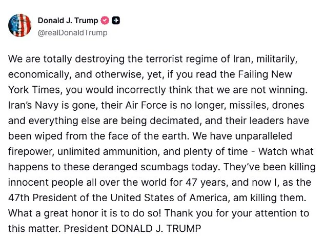 Trump Claims US 'Totally Destroying' Iran Amid Escalating Conflict