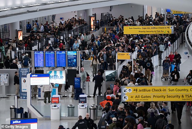 Spring Break Travelers Face Gridlocked Airports, Hours-Long Delays Amid Funding Crisis