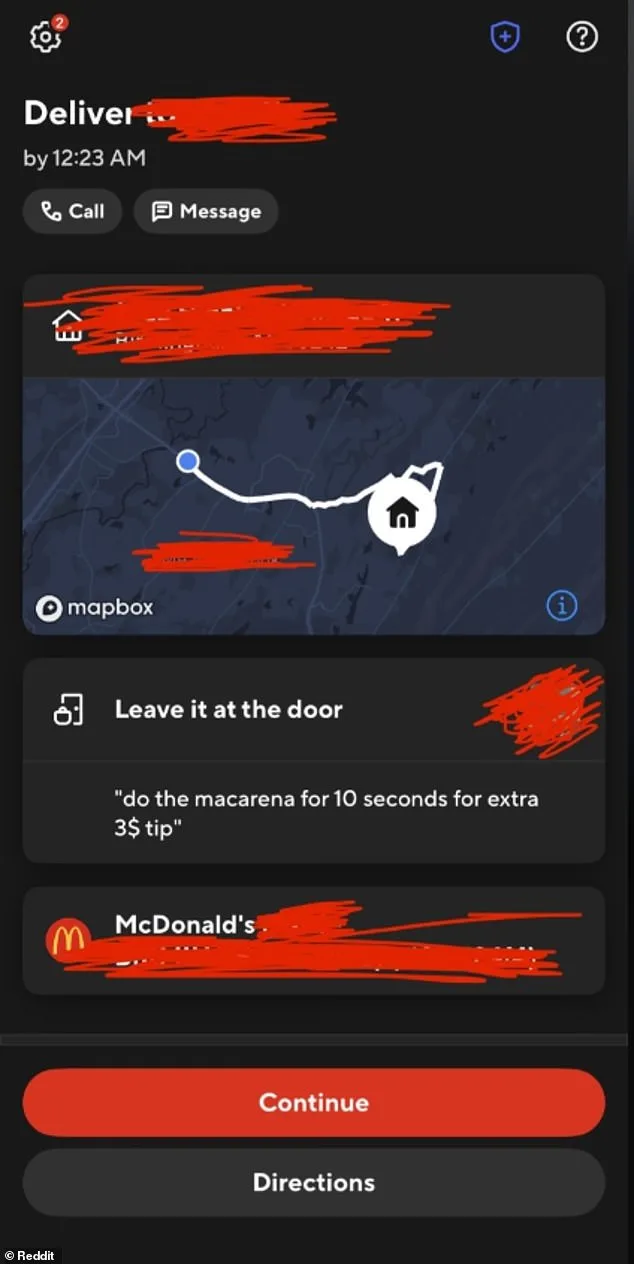 DoorDash Driver Faces Viral Backlash Over Customer's Offensive Macarena Tip Request