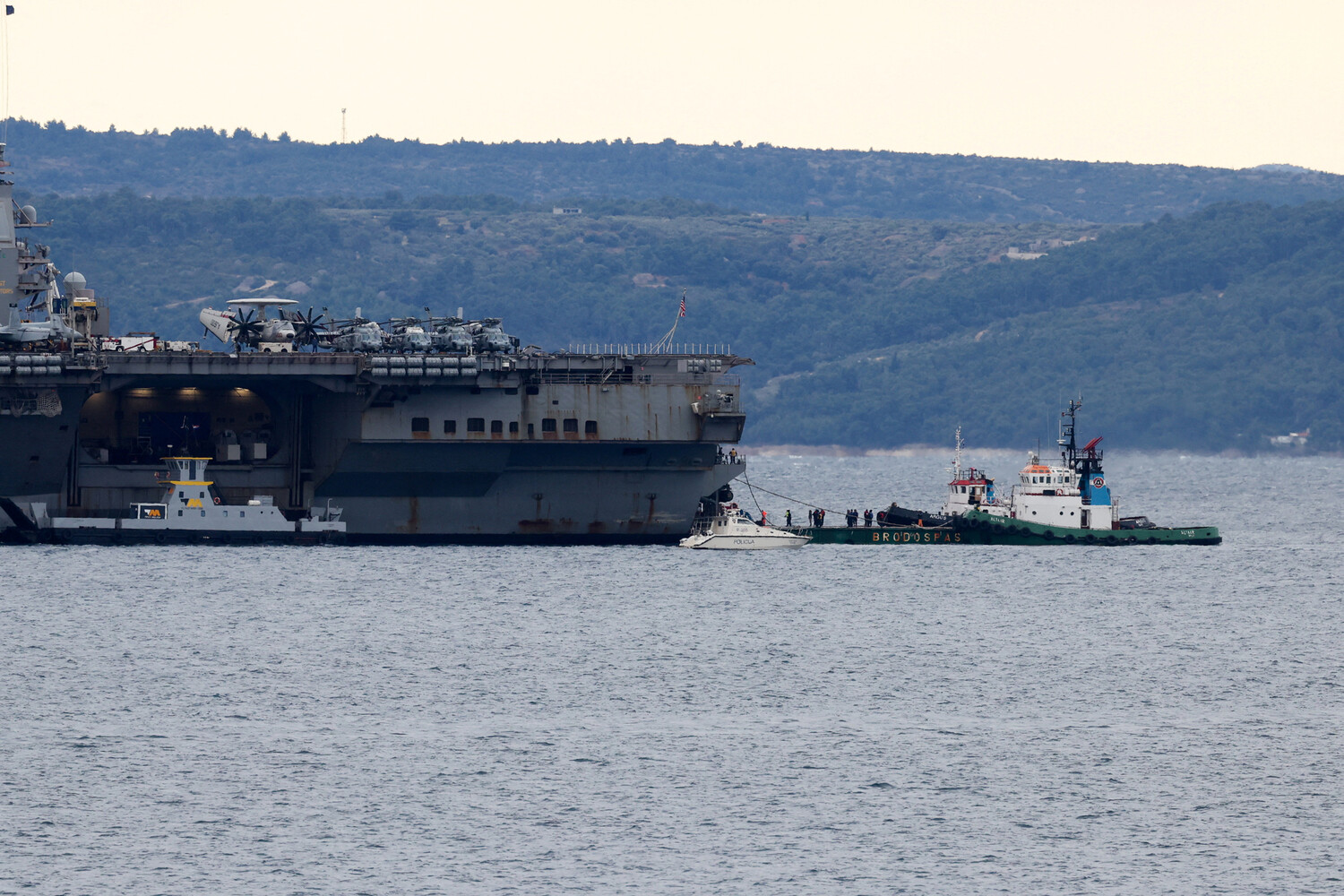 USS Gerald R. Ford Arrives in Croatia for Maintenance After Red Sea Operations Targeting Iran