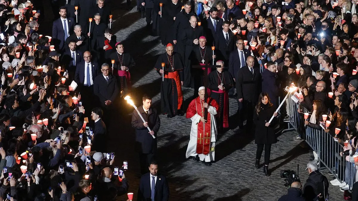 Pope Leo XIV Leads Historic Via Crucis Procession at Rome's Colosseum