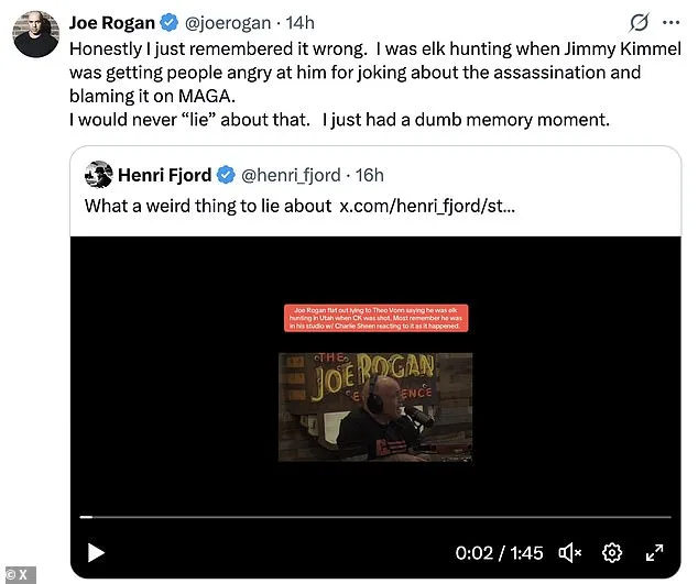 Joe Rogan's Controversial Alibi for Charlie Kirk's Assassination Sparks Backlash Over Inconsistencies