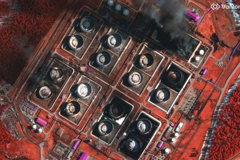 Ukrainian Drones Strike Russia's Baltic Port and Oil Refinery, Raising Escalation Fears