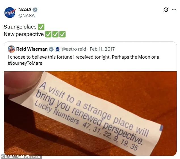Fortune Cookie Prophecy Comes True as Reid Wiseman's Artemis II Mission Reaches Historic Milestone