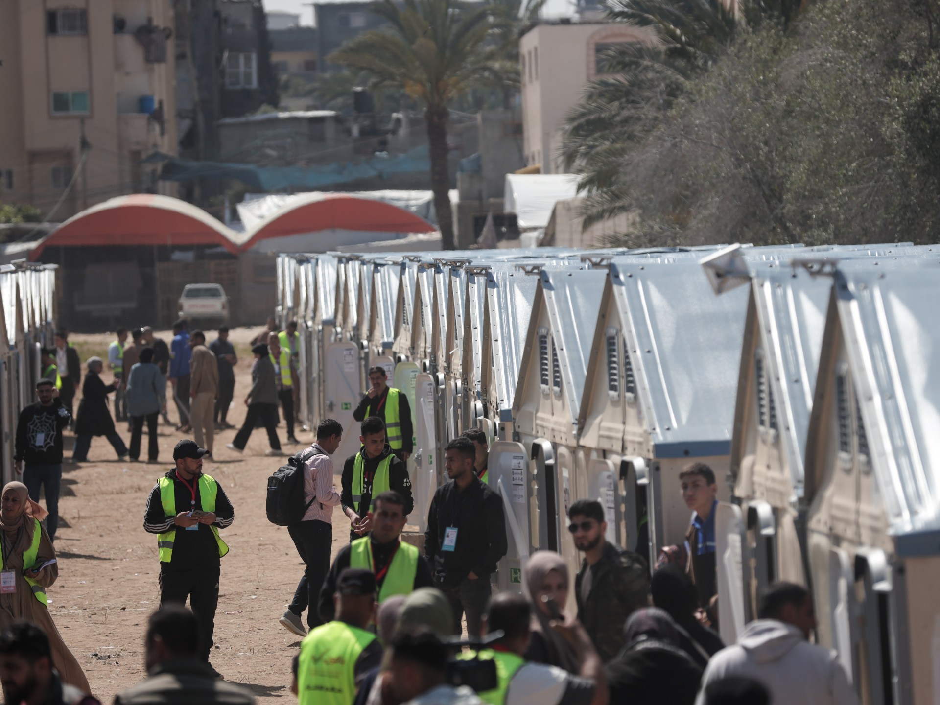 Gaza residents vote in first municipal election since 2006 amid war destruction.