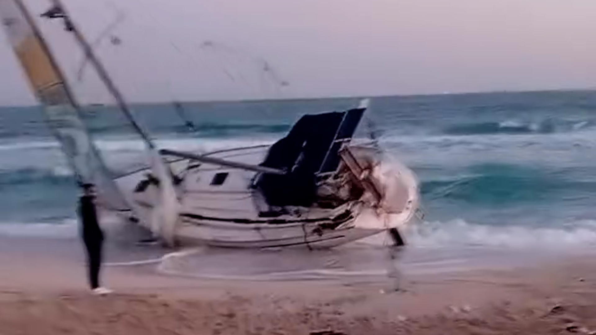 Aid flotilla vessel grounded near Alexandria amid restricted cargo details