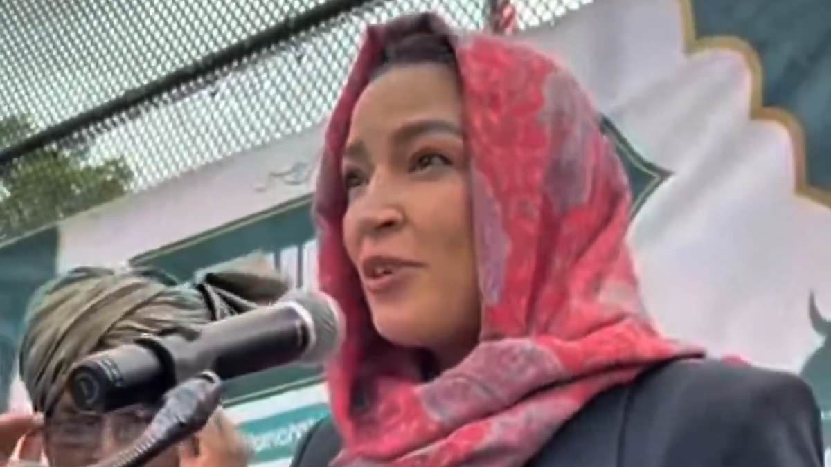 Critics Accuse AOC of Hypocrisy After Wearing Hijab at Eid Event