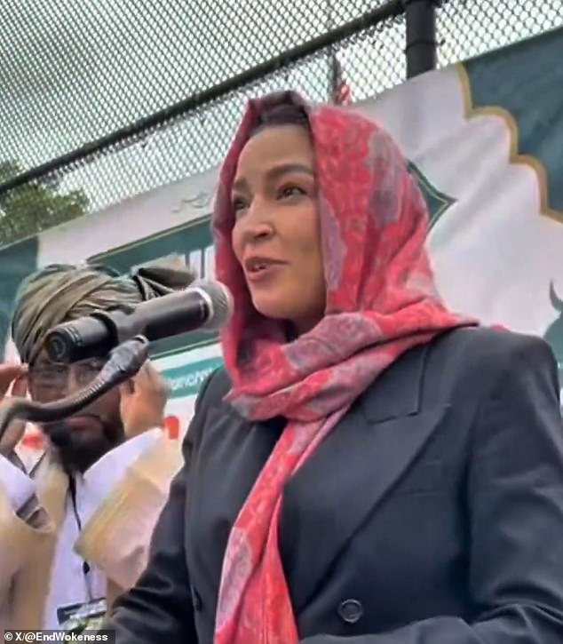 Ocasio-Cortez's Eid Speech Muffled by Male Attendees in Bronx