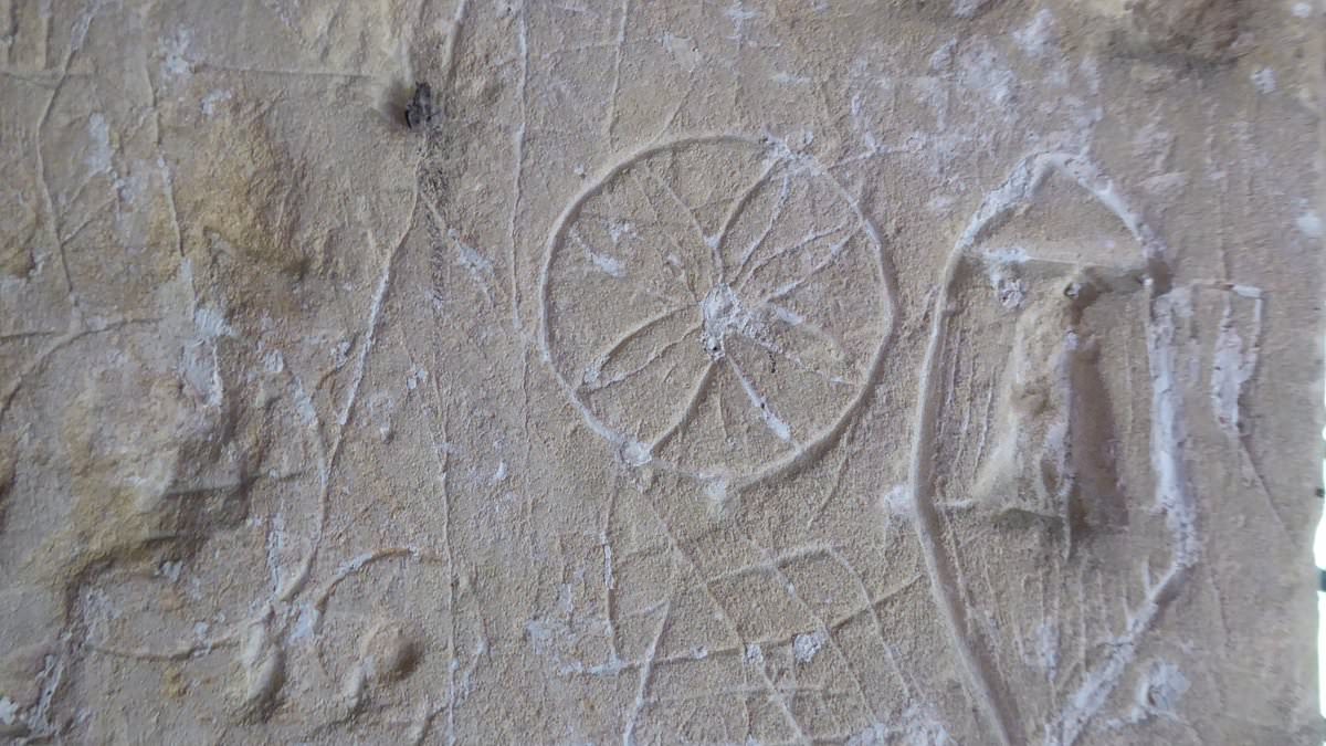 Witches' marks in English churches are actually stonemason practice drills.